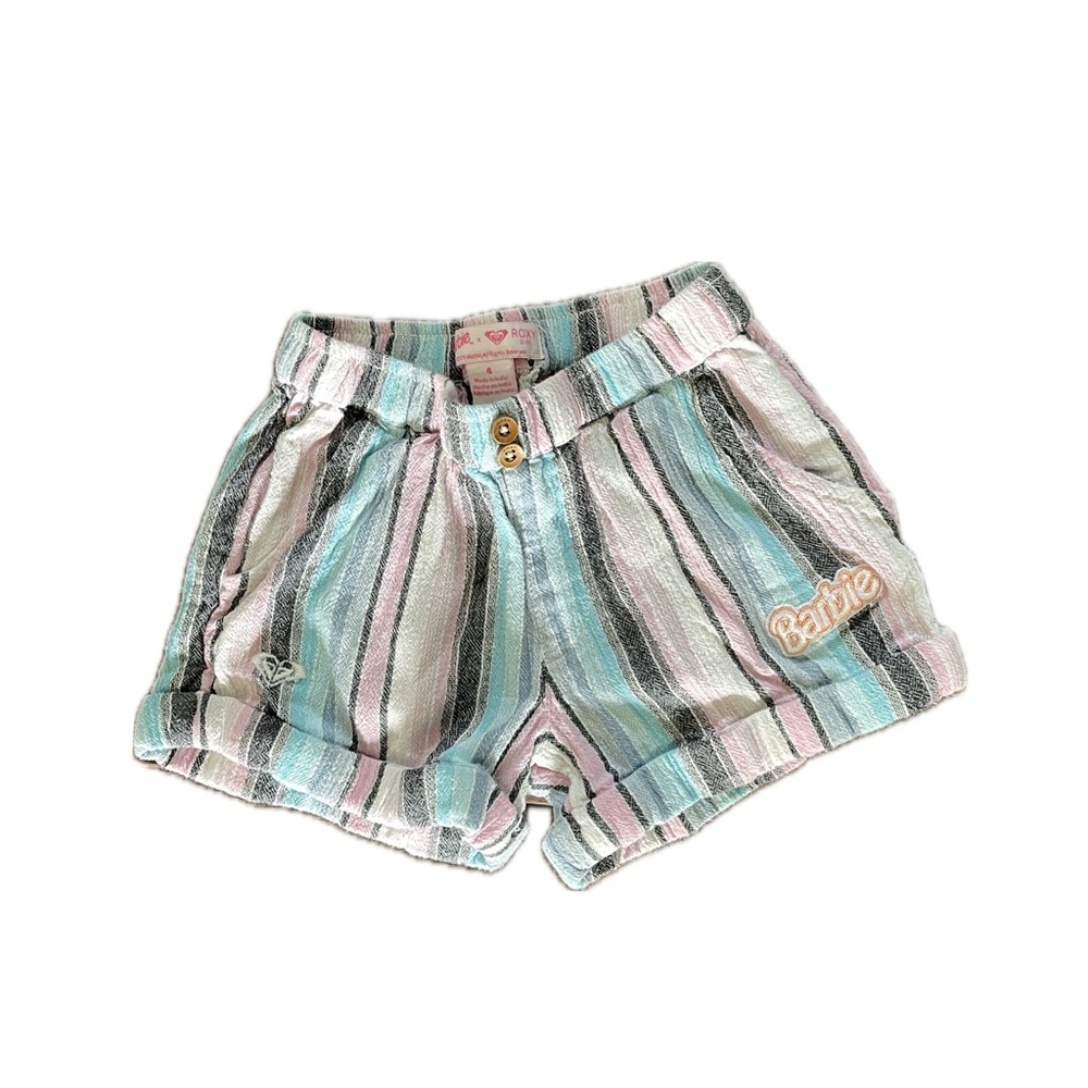Roxy Girl Barbie Collaboration Striped Shorts size 4